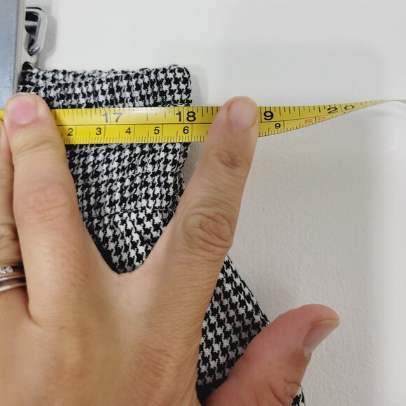 Mobb Women's Black White Plaid Checkered Elastic Weight High Rise Pant S,M,3XL - Picture 13 of 16